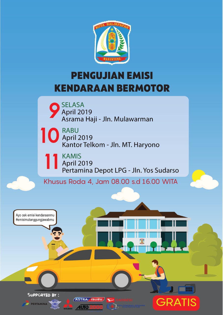 Press Release Uji Emisi Kendaraan Bermotor (Spot Check) Kota Balikpapan Tahun 2019